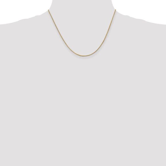 0.9mm, 14k Yellow Gold, Solid Franco Chain Necklace, 18 Inch - Picture 2 of 8